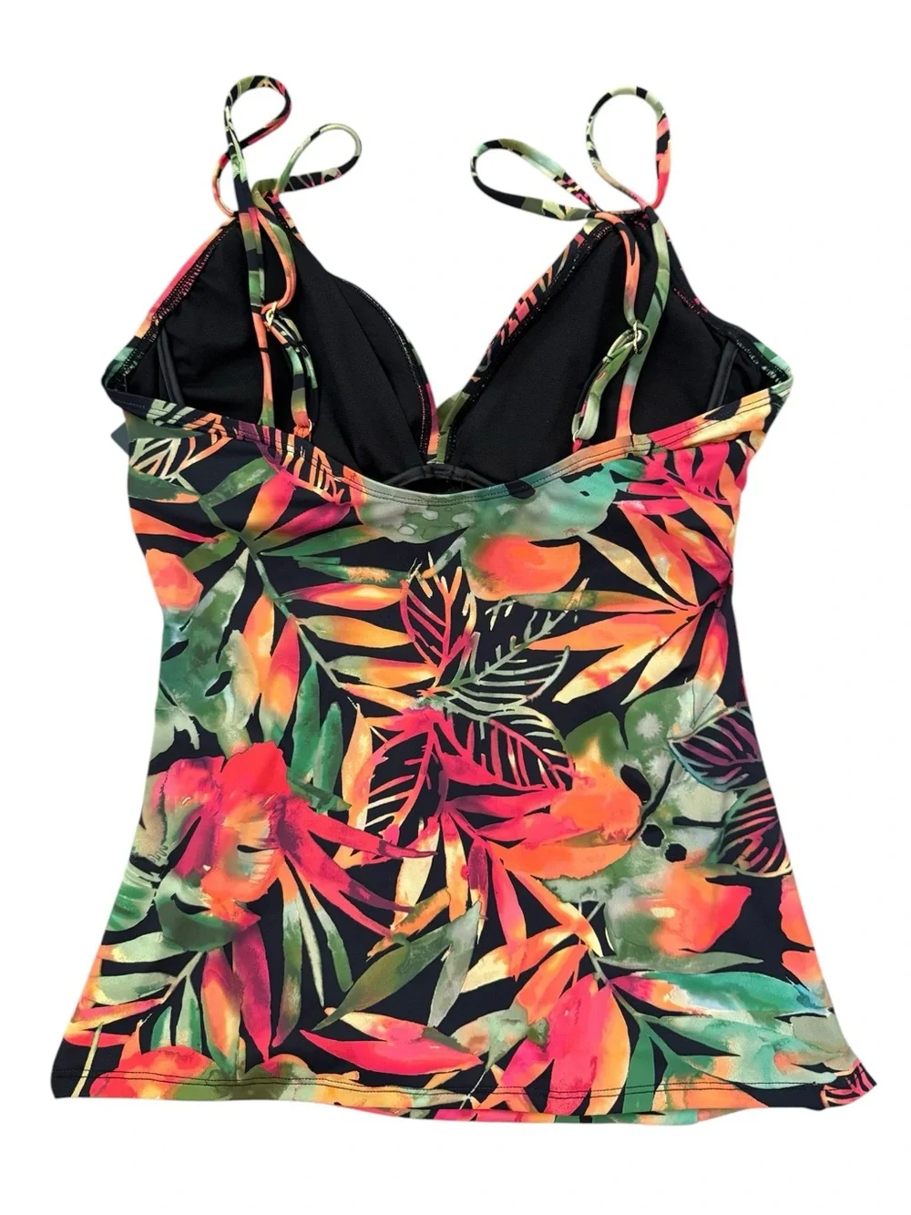 Lauren Ralph Lauren Tankini Top Only NWT Underwire Tummy Control Tropical 6
